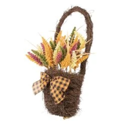 Northlight 22 In. Autumn Harvest Hanging Basket With Artificial Fall Foliage -The Home Depot Shop northlight indoor fall decorations 35182609 4f 1000