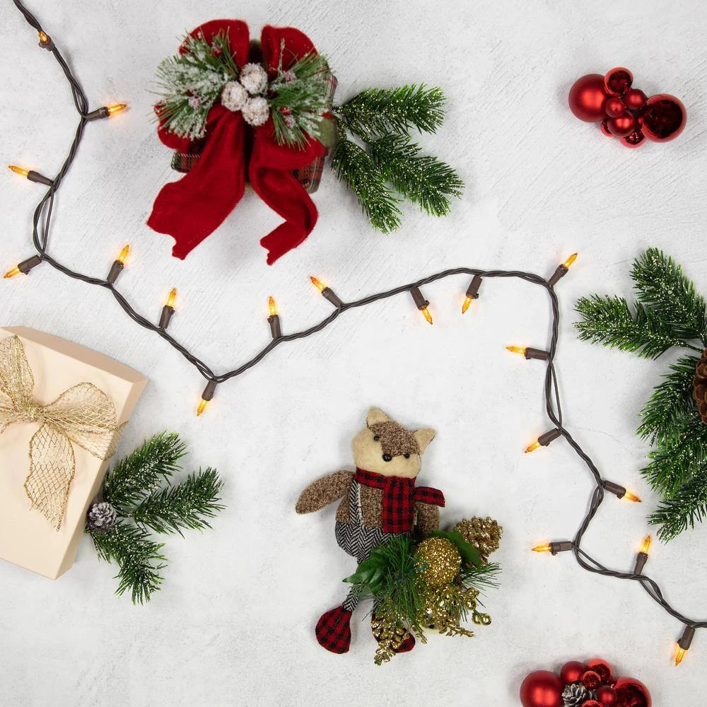 Northlight 20.25 Ft. Amber Mini Fall Harvest Lights Brown Wire (100-Count) 3 Northlight 20.25 Ft. Amber Mini Fall Harvest Lights Brown Wire (100-Count) - Image 3