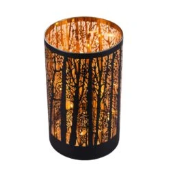 Northlight LED Lighted Forest Trees Glass Hurricane Fall Harvest Candle Decoration-7.75 In. -The Home Depot Shop northlight indoor fall decorations 35774311 4f 1000
