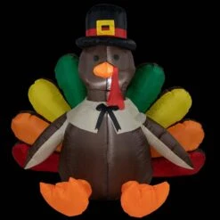 Northlight 4 Ft. Inflatable Lighted Thanksgiving Turkey Outdoor Decoration -The Home Depot Shop northlight outdoor fall decorations 32912574 44 1000