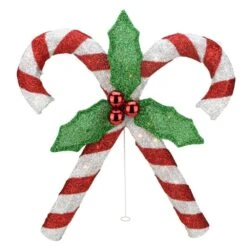 Northlight 26 In. Red And White Double Candy Cane Lighted Outdoor Christmas Decor