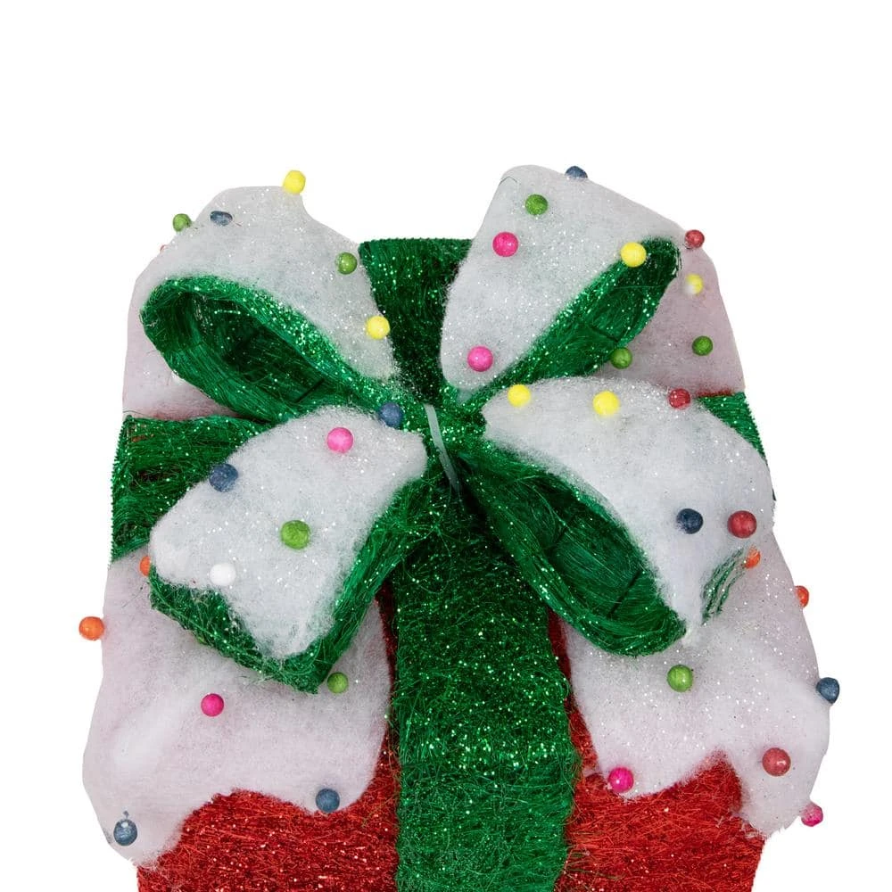 Northlight Lighted Snow And Candy Covered Sisal Gift Boxes Christmas Outdoor Decorations (Set Of 3) 4 Northlight Lighted Snow And Candy Covered Sisal Gift Boxes Christmas Outdoor Decorations (Set Of 3) - Image 4