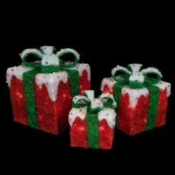 Northlight Lighted Snow And Candy Covered Sisal Gift Boxes Christmas Outdoor Decorations (Set Of 3) 10 Northlight Lighted Snow And Candy Covered Sisal Gift Boxes Christmas Outdoor Decorations (Set Of 3) -The Home Depot Shop northlight seasonal decorations 31458008 44 1000