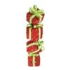 Northlight 34 In. Red And Green Lighted Candy Stacked Gift Boxes Tower Outdoor Christmas Decoration