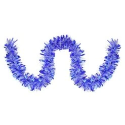 Northlight 50 Ft. Blue And White Unlit Wide Cut Christmas Tinsel Garland