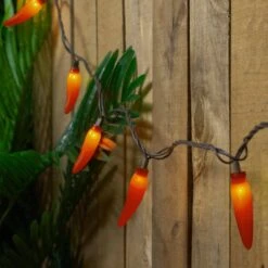 Northlight 35-Count Red Chili Pepper Patio String Light Set, 22.5 Ft. Brown Wire -The Home Depot Shop northlight seasonal decorations 33376861 31 1000