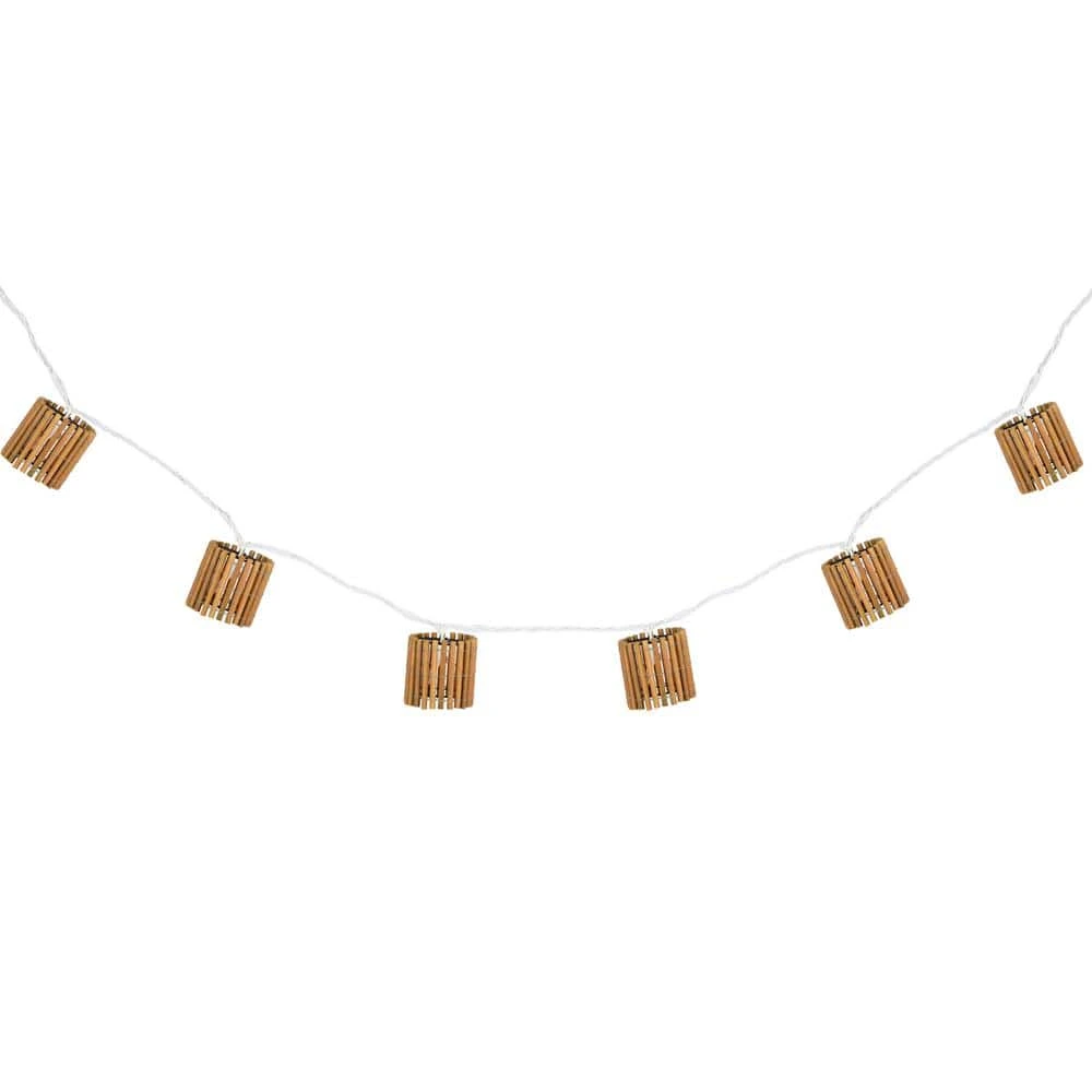 Northlight 10-Light Clear Tiki Bamboo Summer Garden Patio Christmas Mini Incandescent Lights With White Wire 4 Northlight 10-Light Clear Tiki Bamboo Summer Garden Patio Christmas Mini Incandescent Lights With White Wire - Image 4