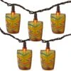 Northlight Set Of 10 Clear Incandescent Light Tropical Paradise Brown Tiki Garden Patio Lights With Brown Wire