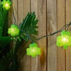 Northlight Set Of 10 Clear Incandescent Light St Patrick's Day Irish Shamrock Holiday Lights With Green Wire -The Home Depot Shop northlight seasonal decorations 33376871 31 1000