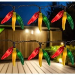 Northlight 36-Light Clear Incandescent Chili Pepper Cluster Christmas Lights With Brown Wire -The Home Depot Shop northlight seasonal decorations 33376875 44 1000