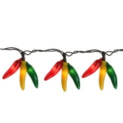 Northlight 36-Light Clear Incandescent Chili Pepper Cluster Christmas Lights With Brown Wire -The Home Depot Shop northlight seasonal decorations 33376875 4f 1000