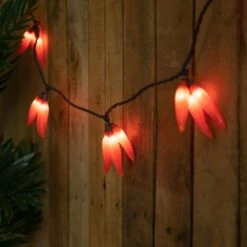 Northlight Set Of 36 Clear Incandescent Light Red Chili Pepper Cluster Christmas Lights With Brown Wire -The Home Depot Shop northlight seasonal decorations 33376876 31 1000