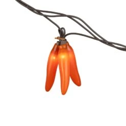 Northlight Set Of 36 Clear Incandescent Light Red Chili Pepper Cluster Christmas Lights With Brown Wire -The Home Depot Shop northlight seasonal decorations 33376876 44 1000