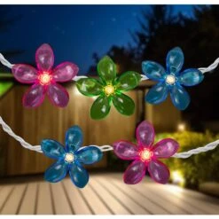 Northlight Set Of 10 Clear Incandescent Flower Patio And Garden Novelty Lights -The Home Depot Shop northlight seasonal decorations 33376889 31 1000