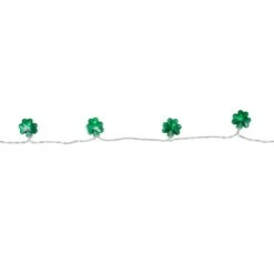 Northlight 7 Ft. 20-Light Count Green LED Mini St Patrick's Day Shamrock Lights With Clear Wire -The Home Depot Shop northlight seasonal decorations 34175116 4f 1000