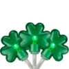 Northlight 7 Ft. 20-Light Count Green LED Mini St Patrick's Day Shamrock Lights With Clear Wire