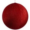 Northlight Inflatable Tinsel Commercial Christmas Ball Outdoor Ornament - 23.5 In. - Red