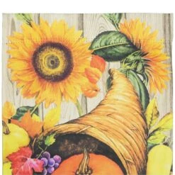 Northlight Cornucopia And Flowers Autumn Harvest Outdoor House Flag 28 In. X 40 In. -The Home Depot Shop northlight seasonal decorations 34336806 44 1000