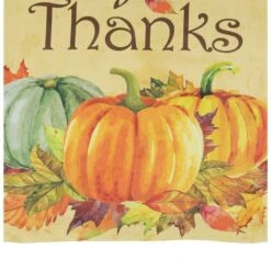 Northlight Give Thanks Autumn Harvest Outdoor House Flag 28 In. X 40 In. -The Home Depot Shop northlight seasonal decorations 34336810 1f 1000