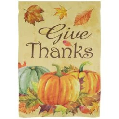 Northlight Give Thanks Autumn Harvest Outdoor House Flag 28 In. X 40 In.