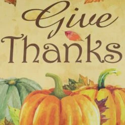 Northlight Give Thanks Autumn Harvest Outdoor House Flag 28 In. X 40 In. -The Home Depot Shop northlight seasonal decorations 34336810 fa 1000