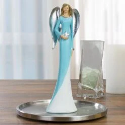 Northlight 6 .5" Blue And White Tabletop Angel Figurine Holding A Star -The Home Depot Shop northlight seasonal decorations 34338766 31 1000
