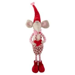 Northlight 21 In. Standing Plush Boy Mouse Valentine's Day Figure