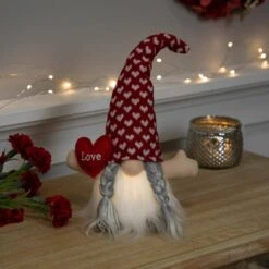 Northlight 13 In. Lighted Girl Valentine's Day Gnome With Love Heart -The Home Depot Shop northlight seasonal decorations 35118074 31 1000