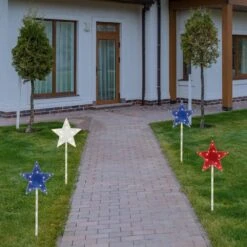 Northlight Americana Stars 4th Of July Pathway Marker Lawn Stakes Clear Lights (4-Count) -The Home Depot Shop northlight seasonal decorations 35128601 31 1000
