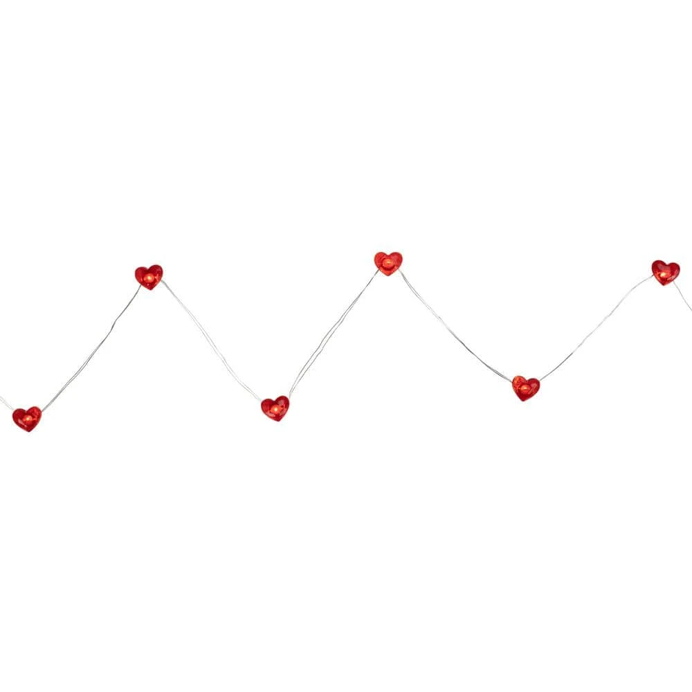 Northlight 20-Count Red Valentine's Day Heart LED Fairy Lights, 6.25ft, Copper Wire 1 Northlight 20-Count Red Valentine's Day Heart LED Fairy Lights, 6.25ft, Copper Wire