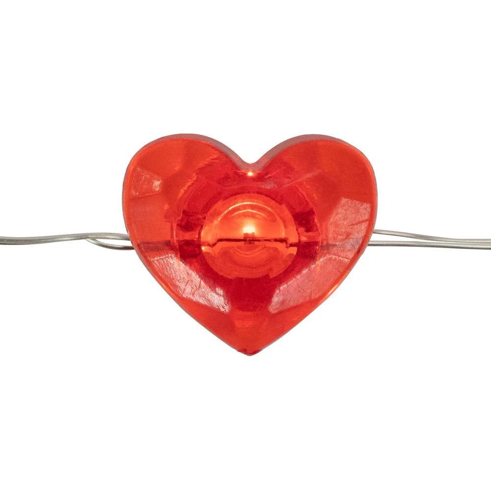 Northlight 20-Count Red Valentine's Day Heart LED Fairy Lights, 6.25ft, Copper Wire 2 Northlight 20-Count Red Valentine's Day Heart LED Fairy Lights, 6.25ft, Copper Wire - Image 2