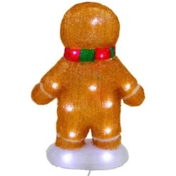 Northlight 14 In. LED Lighted Acrylic Gingerbread Man With Scarf Outdoor Christmas Decoration -The Home Depot Shop northlight seasonal decorations 35686113 44 1000
