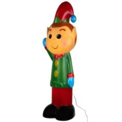 Northlight 40 In. Lighted Blow Mold Elf Outdoor Christmas Decoration -The Home Depot Shop northlight seasonal decorations 35735065 44 1000