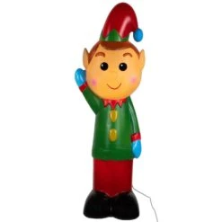 Northlight 40 In. Lighted Blow Mold Elf Outdoor Christmas Decoration