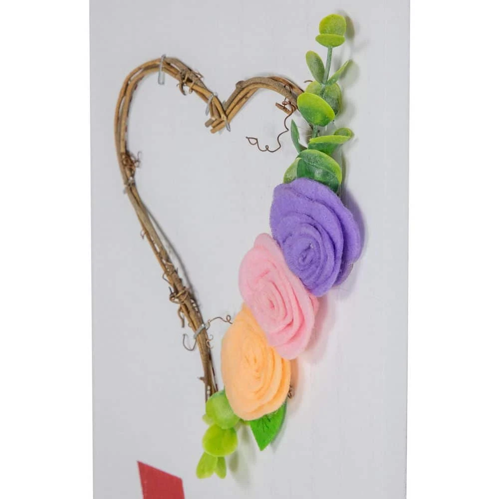 Northlight 39.25" "Love Lives Here" Wooden Valentine's Day Porch Board Sign Decoration 4 Northlight 39.25" "Love Lives Here" Wooden Valentine's Day Porch Board Sign Decoration - Image 4