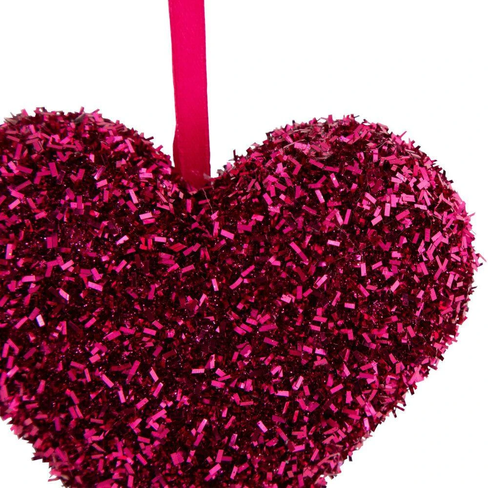 Northlight Set Of 12 Tinsel Shimmering Heart-Shaped Valentine's Day Hanging Decorations 4" 5 Northlight Set Of 12 Tinsel Shimmering Heart-Shaped Valentine's Day Hanging Decorations 4" - Image 5