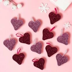 Northlight Set Of 12 Tinsel Shimmering Heart-Shaped Valentine's Day Hanging Decorations 4" 8 Northlight Set Of 12 Tinsel Shimmering Heart-Shaped Valentine's Day Hanging Decorations 4" -The Home Depot Shop northlight seasonal decorations 35737630 4f 1000