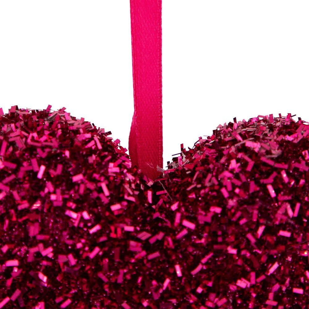 Northlight Set Of 12 Tinsel Shimmering Heart-Shaped Valentine's Day Hanging Decorations 4" 6 Northlight Set Of 12 Tinsel Shimmering Heart-Shaped Valentine's Day Hanging Decorations 4" - Image 6