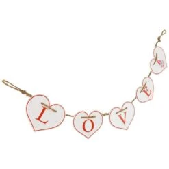 Northlight Hearts "LOVE" Valentine's Day Metal Banner - 4 In. White And Red 8 Northlight Hearts "LOVE" Valentine's Day Metal Banner - 4 In. White And Red -The Home Depot Shop northlight seasonal decorations 35747139 4f 1000