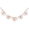 Northlight Hearts "LOVE" Valentine's Day Metal Banner - 4 In. White And Red