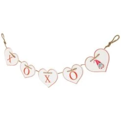 Northlight Hearts "XOXO" Valentine's Day Metal Banner - 4 In. White And Red -The Home Depot Shop northlight seasonal decorations 35747140 1f 1000