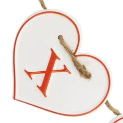 Northlight Hearts "XOXO" Valentine's Day Metal Banner - 4 In. White And Red -The Home Depot Shop northlight seasonal decorations 35747140 44 1000