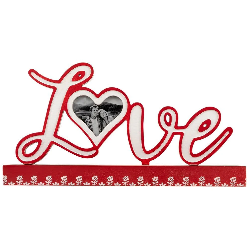 Northlight Heart And Floral "Love" Valentine's Day Photo Frame-12 In. 1 Northlight Heart And Floral "Love" Valentine's Day Photo Frame-12 In.
