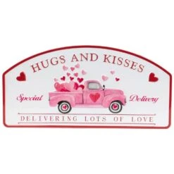 Northlight Hugs And Kisses Valentine's Day Wall Sign - 9 In.
