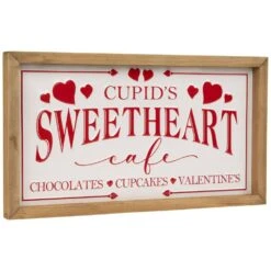 Northlight Cupid's Sweetheart Cafe Valentine's Day Framed Wall Sign 9 In. -The Home Depot Shop northlight seasonal decorations 35747146 4f 1000