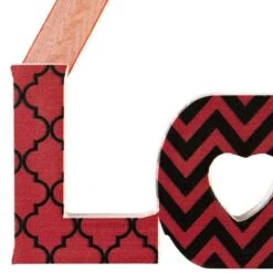 Northlight Wooden LOVE And XOXO Valentine's Day Wall Decorations - 2.5 In. Red And Black - (Set Of 2) -The Home Depot Shop northlight seasonal decorations 35747148 fa 1000