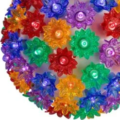 Northlight 7.5 In. LED Lighted Hanging Starlight Sphere Outdoor Christmas Decoration Multicolor Lights -The Home Depot Shop northlight seasonal decorations 35763809 1f 1000