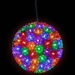 Northlight 7.5 In. LED Lighted Hanging Starlight Sphere Outdoor Christmas Decoration Multicolor Lights