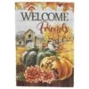 Northlight Welcome Friends Fall Harvest Outdoor Garden Flag-18 In. X 12.5 In.