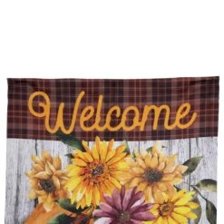 Northlight Indian Corn "Welcome" Fall Harvest Outdoor House Flag - 40 In. X 28 In. -The Home Depot Shop northlight seasonal decorations 35766479 1f 1000